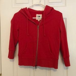 Red hoodie mid rise